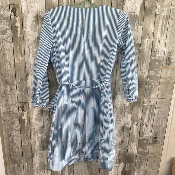 J. Crew Wrap dress in striped cotton poplin 00 - Picture 7 of 7